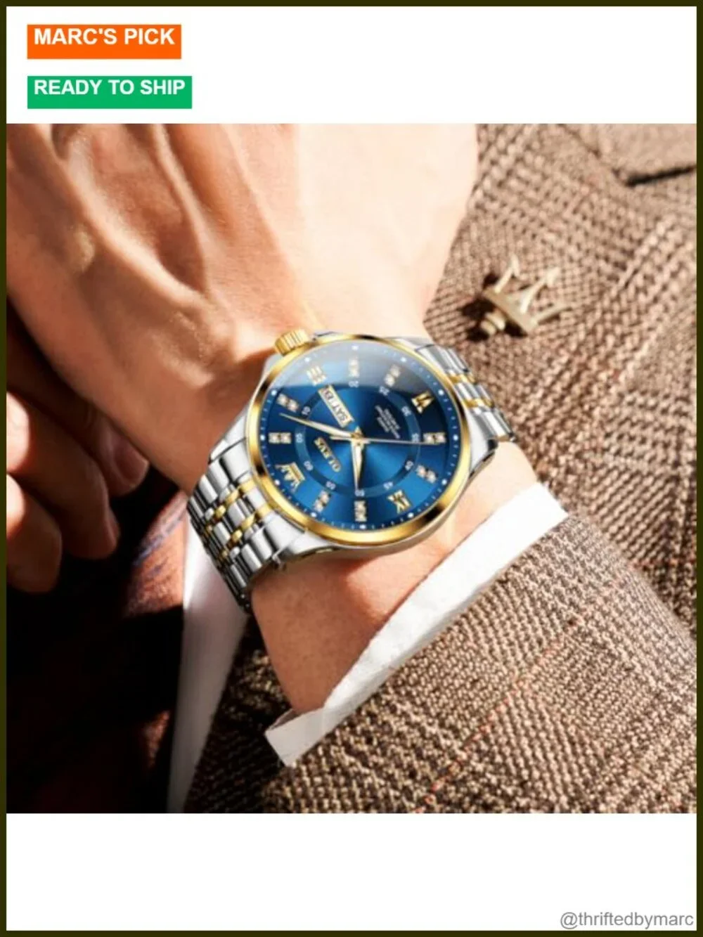 Ultra Thin 6.5mm Minimalist Dress Watch - Leather Casual Waterproof Date Watch